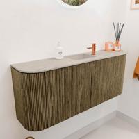 Toiletmeubel Mondiaz Joya Dlux | 103.2 cm | Meubelkleur Dusk | Faye wastafel Opalo Wasbak Midden | 1 kraangat