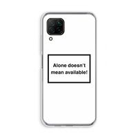 Alone: Huawei P40 Lite Transparant Hoesje