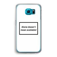 Alone: Samsung Galaxy S6 Transparant Hoesje - thumbnail