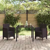 Tuinstoel 2 pcs Bruin 53 x 49 x 85 cm PP