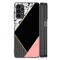 Samsung Galaxy A13 4G Backcover Zwart Roze Vormen
