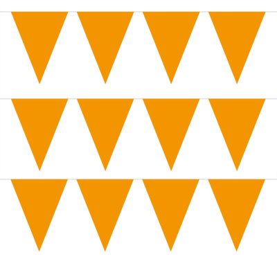 Pakket van 5x stuks oranje vlaggenlijnen 5 meter