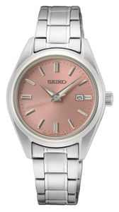 Seiko SUR529P1 Horloge staal zilverkleurig-roze 29,8 mm