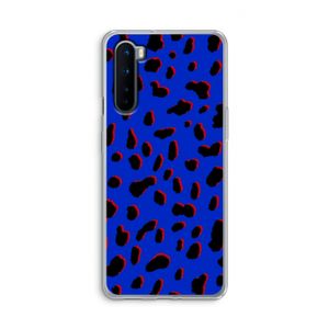 Blue Leopard: OnePlus Nord Transparant Hoesje