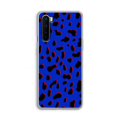 Blue Leopard: OnePlus Nord Transparant Hoesje