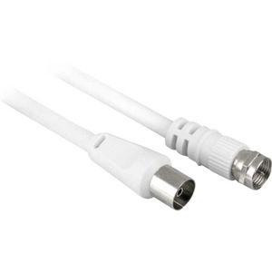 Goobay 11829 coax-kabel 3C-2V 1,5 m F-type Coaxiaal Wit