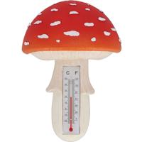Esschert design thermometer Paddestoel - voor binnen en buiten - 12 x 5 x 17 cm - Celsius/fahrenheit