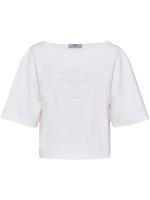 Prada t-shirt à détail de logo - Blanc