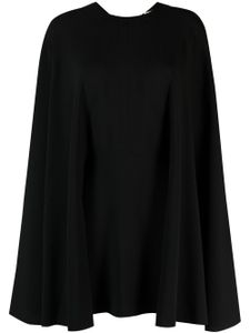 Saint Laurent robe mi-longue à design de cape - Noir