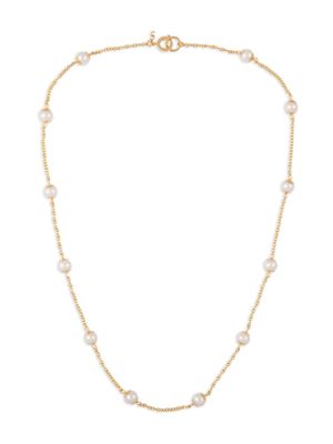 Susan Caplan Vintage collier en chaîne à perles artificielles - Or