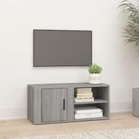 Tv-meubel 80x31,5x36 cm bewerkt hout grijs sonoma eikenkleurig