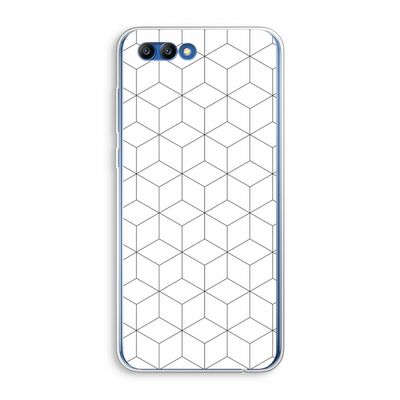 Zwart-witte kubussen: Honor 10 Transparant Hoesje