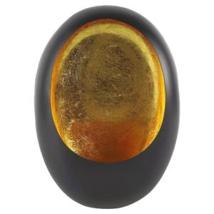 Non-branded Theelichthouder Eggy 17,5 X 44 cm Staal Zwart