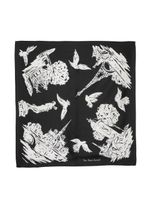 Saint Laurent Pre-Owned foulard en soie à imprimé graphique (années 1990) - Noir