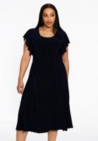 Yoek Jurk met volants | Blauw | Maat 38/40