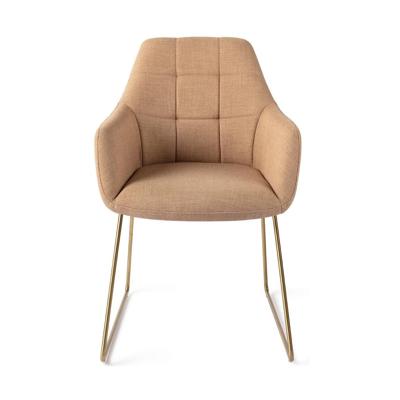 Jesper Home Noto eetkamerstoel Toasted Toffee slide gold