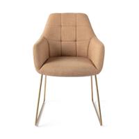 Jesper Home Noto eetkamerstoel Toasted Toffee slide gold