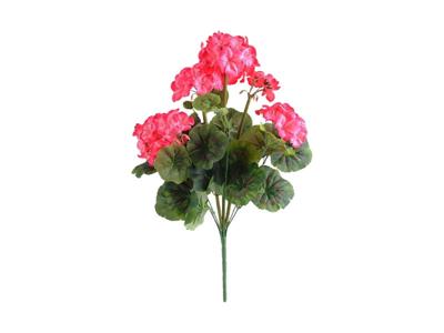 Kunstbloem geranium 45 cm, donkerroze - Buitengewoon de boet