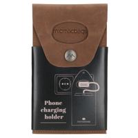 Micmacbags Illinois Leren Telefoon Hoesje voor Opladen Bruin