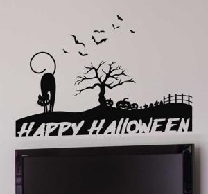 Sticker happy Halloween silhouette