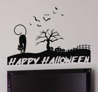 Sticker happy Halloween silhouette - thumbnail