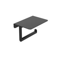 Toiletrolhouder BWS Mark Met Planchet Mat Zwart Boss & Wessing