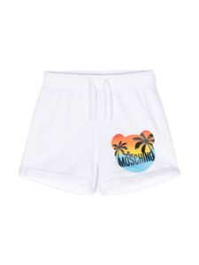 Moschino Kids short en jersey à logo imprimé - Blanc