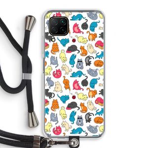 Kleurrijke katten: Huawei P40 Lite Transparant Hoesje met koord