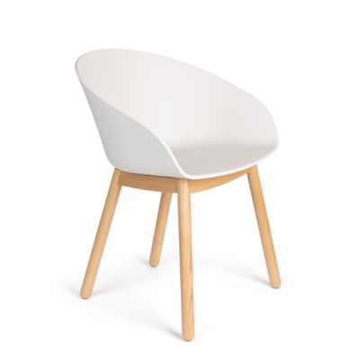 Zuiver Void eetkamerstoel Oak Milk White