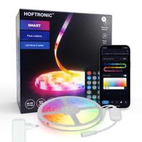 Smart LED Strip 2m - IP65 waterdicht - RGB Flow Color - WiFi + Bluetooth - 12V - 16,5 miljoen kleuren met 48 LEDs - Music Sync - Met afstandsbediening - Zelfklevend - Voor Google Home, Amazon Alexa en Siri
