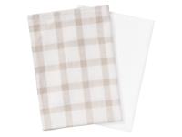 LIVARNO home 2 Keukendoeken 50 x 70 cm (geruit beige/wit)