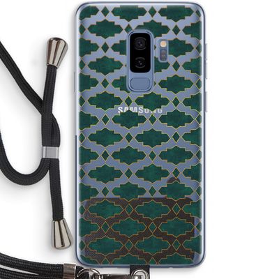 Moroccan tiles: Samsung Galaxy S9 Plus Transparant Hoesje met koord