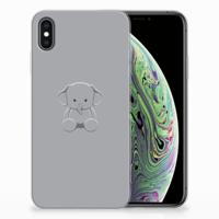 Apple iPhone Xs Max Telefoonhoesje met Naam Grijs Baby Olifant
