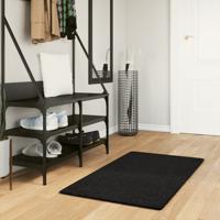 VidaXL Vloerkleed huarte laagpolig zacht wasbaar 60x110 cm zwart