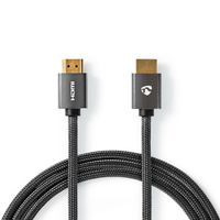 High Speed HDMI-kabel met Ethernet | HDMI-connector - HDMI-Connector | Gun Metal Grey | Gevloc
