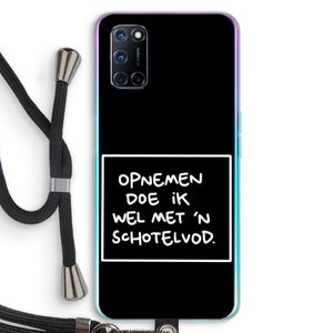 Schotelvod: Oppo A92 Transparant Hoesje met koord