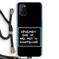 Schotelvod: Oppo A92 Transparant Hoesje met koord