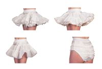 Ruchesbroek, wit Ruchesbroek, wit