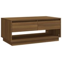 vidaXL Salontafel 102,5x55x44 cm bewerkt hout bruin eikenkleurig