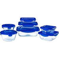 Set van 7 bewaardozen - PYREX - Cook & Go - Glas - Luchtdichte deksel