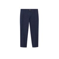 Mango Man geruite slim fit pantalon marine - thumbnail