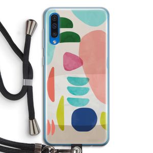 Bold Rounded Shapes: Samsung Galaxy A50 Transparant Hoesje met koord