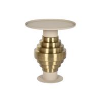 Bijzettafel Home ESPRIT Crème Gouden 46 x 46 x 52 cm
