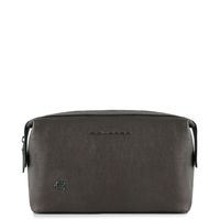 Piquadro Black Square Toiletry Bag Dark Brown - thumbnail