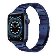 Stalen schakelband - Donkerblauw - Geschikt voor Apple watch 38mm / 40mm / 41mm