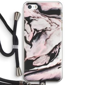 Roze stroom: iPhone 5 / 5S / SE Transparant Hoesje met koord