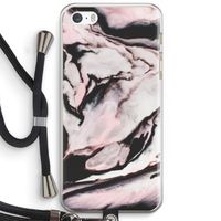 Roze stroom: iPhone 5 / 5S / SE Transparant Hoesje met koord