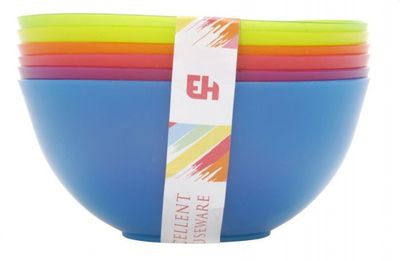 Schalenset plastic 6 Kleuren