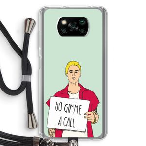 Gimme a call: Xiaomi Poco X3 NFC Transparant Hoesje met koord