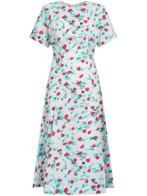 Marni robe à imprimé peinture - Blanc